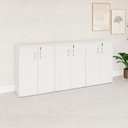 Ver imagem 7 de Armário Médio Corporativo 2,40 m com 6 Portas, Chave e 3 Prateleiras F5 Office Cor:Cinza