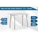 Ver imagem 4 de Mesa para Cozinha Dobrável - 216 Prata/courino Branco - Carraro