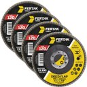 Ver imagem 1 de Disco Lixa Flap 115mm Grão 120 Madeira Aço Desbaste | 04 Un