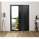 Ver imagem 2 de Porta em Alumínio Veneziana Cristal 03 Folhas Preto - 210x160