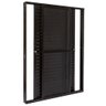 Porta em Alumínio Veneziana Cristal 03 Folhas Preto - 210x160 - 3