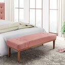 Ver imagem 5 de Recamier Decorativo 195cm Kors Veludo Pés de Madeira Rosa - Gran Belo
