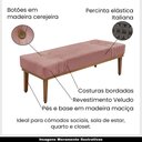 Ver imagem 3 de Recamier Decorativo 195cm Kors Veludo Pés de Madeira Rosa - Gran Belo