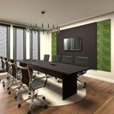 Ver imagem 1 de Conjunto Sala de Reunião Mesa 3,20m Painel P/ Tv Preto F5 Cor:preto