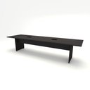 Ver imagem 4 de Conjunto Sala de Reunião Mesa 3,20m Painel P/ Tv Preto F5 Cor:preto