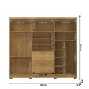 Ver imagem 4 de Guarda Roupa Casal 100% MDF 6 Portas 4 Gavetas com Porta Reflecta Dubai Ouro