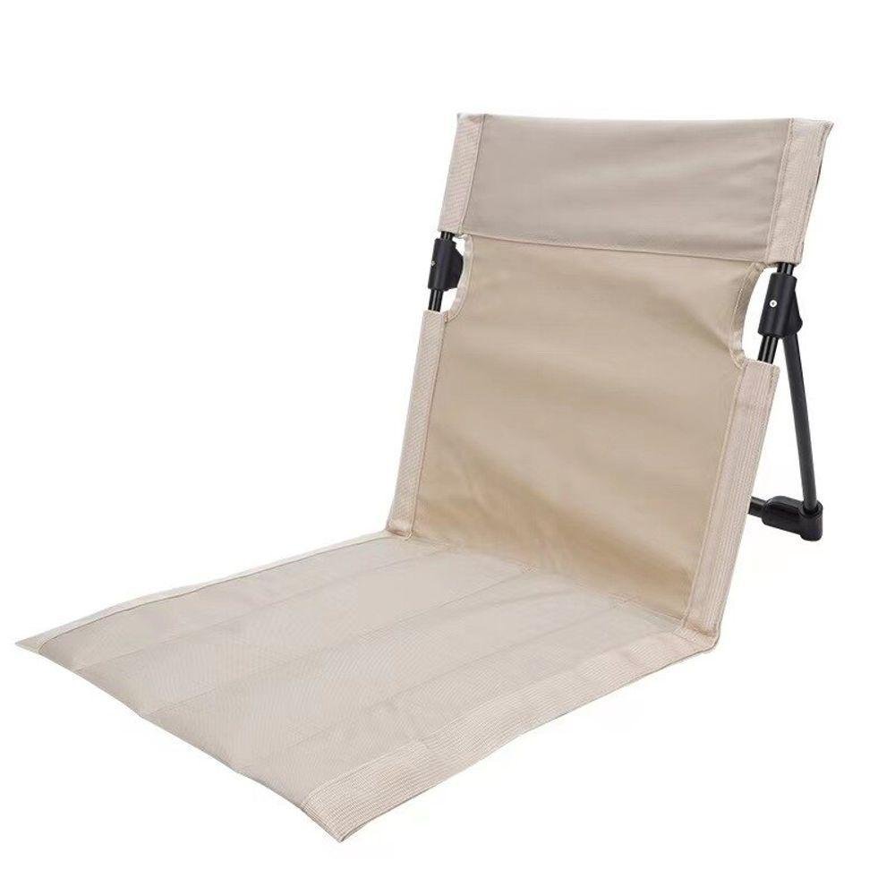 Cadeira Dobrável Ultra-leve para Acampar, Praia e Viagens em Liga de Alumínio Durável Color Beige - 1