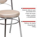 Ver imagem 7 de Conjunto 6 Cadeiras para Cozinha Debrum Cromado/Bege