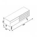 Ver imagem 5 de Rack com Painel Classic Ad 1.4 Freijó com Off White - Imcal Móveis