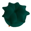 Ver imagem 3 de Poltrona com Puff Pétala Floral Decorativa com Pés de Madeira Verde