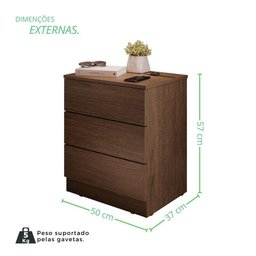 Mesa de Cabeceira Paris - Mais Móveis New Canion - 7