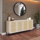 Ver imagem 1 de Buffet Bend 180 cm Porta Sextavada Incolar Luna com Pé Preto