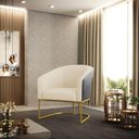Ver imagem 7 de Cadeira Sala de Jantar Industrial Dourada Kit 2 Stella Pto/linho D03 - D'Rossi Cor Bege
