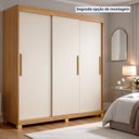 Ver imagem 6 de Guarda-Roupa Casal 3 Portas de Correr 4 Gavetas Flex com Pés MDF Melissa Marrom/Cinamomo