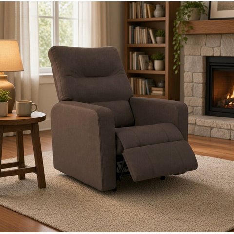 Poltrona do Papai Reclínavel Matrix Suede - Élpis Móveis - Marrom