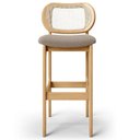 Ver imagem 3 de Kit 05 Banquetas Altas para Cozinha Bancada Sala Tela Betta Fixa L02 Bouclê Bege - Lyam