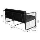 Ver imagem 2 de Namoradeira para Área Externa Santiago em Alumínio e Fibra Sintética Acesse Móveis