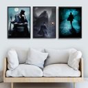 Ver imagem 1 de Kit 3 Quadros Sr. Tranca Rua Das Almas 33x24cm - com Vidro:madeira Preta