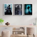 Ver imagem 2 de Kit 3 Quadros Sr. Tranca Rua Das Almas 33x24cm - com Vidro:madeira Preta