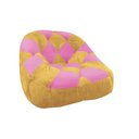 Ver imagem 2 de Kit 02 Poltrona Paloma Escritório Sala Pé Plástico Suede Mostarda e Suede Pink - Dominic Decor