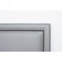 Ver imagem 4 de Cabeceira King Reta Luxo 193x60 Courino Cinza - Tachas Fumê