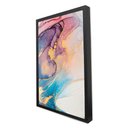 Ver imagem 3 de Quadro Decorativo Abstrato Aquarela Moderno em Moldura Caixa Tacolado Moldura Trad 1cm Branca sem Vi