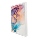 Ver imagem 2 de Quadro Decorativo Abstrato Aquarela Moderno em Moldura Caixa Tacolado Moldura Trad 1cm Branca sem Vi