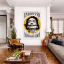 Ver imagem 1 de Quadro Canvas Dalí Retrato Vectorial 70x50cm Mold Preta