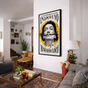 Ver imagem 5 de Quadro Canvas Dalí Retrato Vectorial 70x50cm Mold Preta