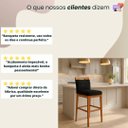 Ver imagem 6 de Kit 3 Banquetas Alta Cozinha Gourmet Conforto Suede:Suede Preto