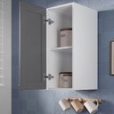 Ver imagem 2 de Armário Aéreo 1 Porta 30cm Arizona CabeCasa MadeiraOriginals Cinza/Branco