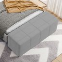 Ver imagem 1 de Puff Decorativo Living Sala de Estar 160 cm Roma W01 Suede Cinza - Lyam Lyam Decor