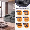 Ver imagem 3 de Sofá Veneza 1,80m Retrátil Reclinável Grafite USB e Porta Copos - King House