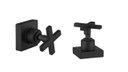 Ver imagem 1 de Kit 2 Acabamento para Registro Preto Cruzeta Quadrado Chuveiro Banheiro Padrão Deca