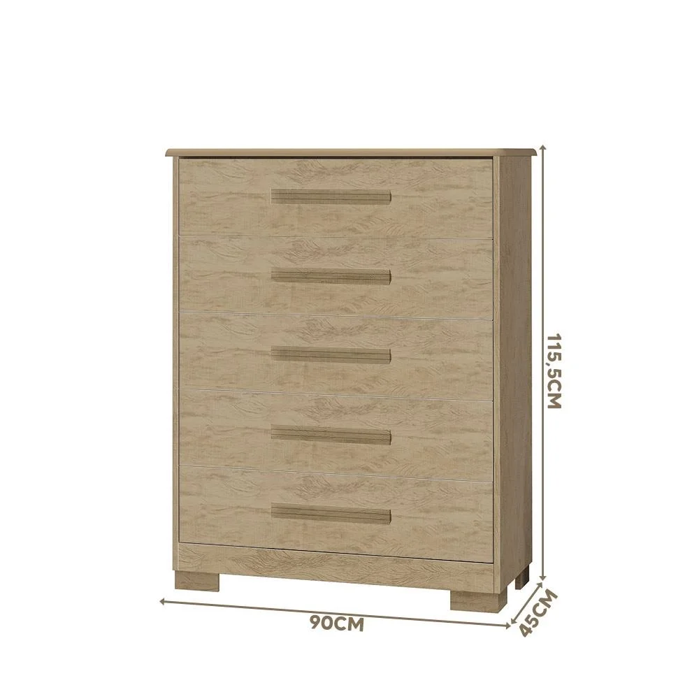 Cômoda Alto Padrão Com Puxadores Em Mdf - 3