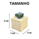 Ver imagem 5 de Kit 3 Vasos Decorativos Cubos de Madeira Pinus Suculentas Plantas Artificiais
