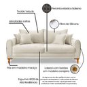 Ver imagem 7 de Sofá Logan 3 Lugares 2,00 Veludo - Lucadi Home