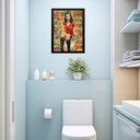 Ver imagem 2 de Quadro Decorativo de Banheiro Pin Up Quadrinhos 24x18cm:moldura Preta