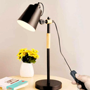Ver imagem 3 de Luminária de Mesa 57cm Retrô Escandinava Articulada Metal Madeira Gimpo KJTD-687 + 1 Lâmpada 9W LED 