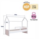Ver imagem 2 de Cama Infantil Montessoriana Estilo Casinha Ccm010 Linha Infanto Branco Rosa Completa Móveis
