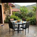 Ver imagem 2 de Kit de 2 Cadeiras Estofada para Mesa Jantar Cozinha Moderna - Preto