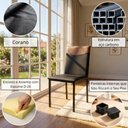 Ver imagem 3 de Kit de 2 Cadeiras Estofada para Mesa Jantar Cozinha Moderna - Preto