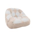 Ver imagem 1 de Poltrona Paloma Escritório Sala Pé Plástico Suede Bege e Suede Branco - Dominic Decor