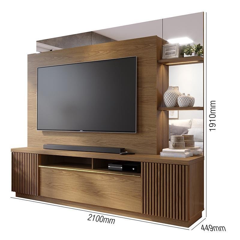 Estante Home Theater Niterói Amêndoa para Tv até 70” - Colibri - 4