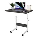 Ver imagem 1 de Mesa Mesinha Lateral Cama Multiuso Notebook Café Porta Copo:preto