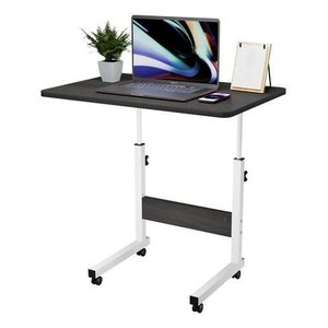 Mesa Mesinha Lateral Cama Multiuso Notebook Café Porta Copo:preto