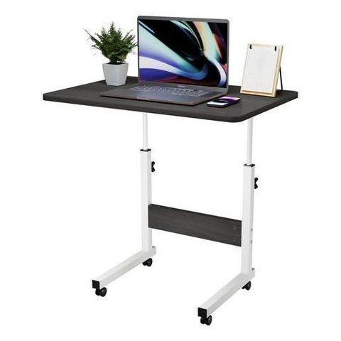 Mesa Mesinha Lateral Cama Multiuso Notebook Café Porta Copo:preto