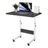 Mesa Mesinha Lateral Cama Multiuso Notebook Café Porta Copo:preto - 1