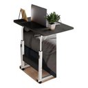 Ver imagem 2 de Mesa Mesinha Lateral Cama Multiuso Notebook Café Porta Copo:preto