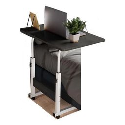 Mesa Mesinha Lateral Cama Multiuso Notebook Café Porta Copo:preto - 2